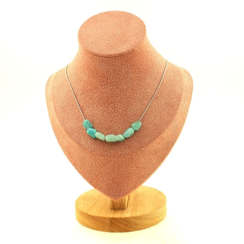 Amazonite from Brazil 7 beads necklace.