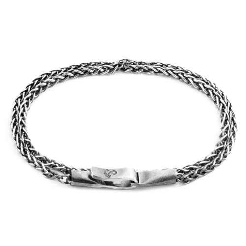 Staysail Double Sail Silver Chain Bracelet