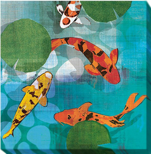 Artistic Home Gallery 3030W612CG Lucky Koi II by Tandi Venter Premium 