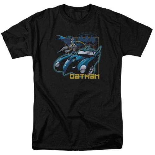 Trevco Batman-Nice Wheels - Short Sleeve Adult 18-1 Tee - Black, L