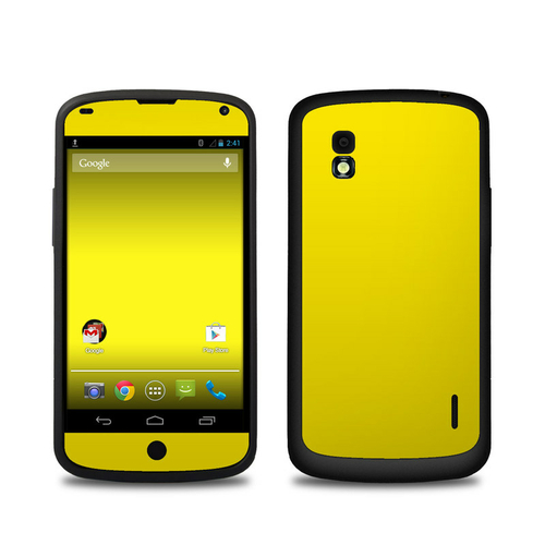 DecalGirl LGN4-SS-YEL LG Nexus 4 Skin - Solid State Yellow