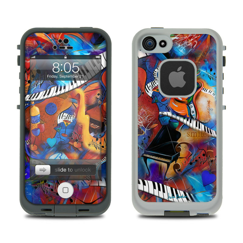 DecalGirl LCI5-MMADNESS Lifeproof iPhone 5 Case Skin - Music Madness