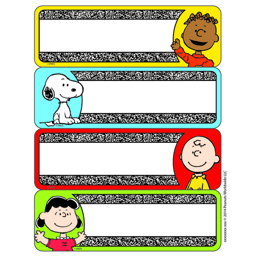 Peanuts Composition Label Stickers