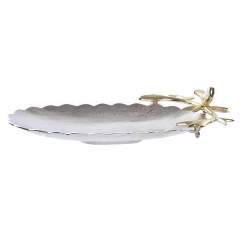 Centerpiece DKD Home Decor Silver Golden Aluminium Bird (45 x 23 x 11