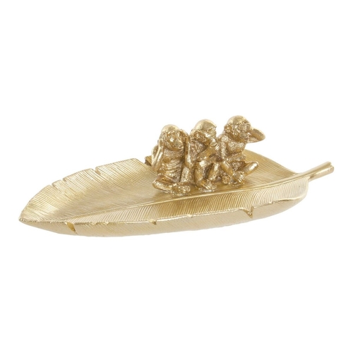 Centerpiece DKD Home Decor Golden Tropical Monkeys 27,7 x 13,4 x 6,5