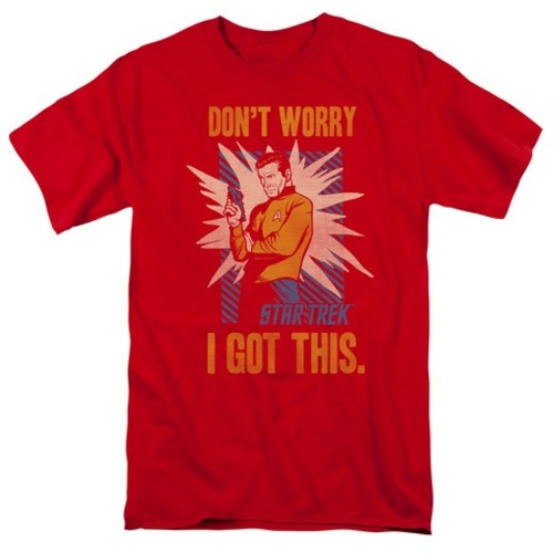 Trevco Star Trek-Got This - Short Sleeve Adult 18-1 Tee - Red- Large