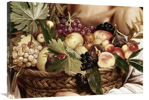 Global Gallery GCS-276972-36-142 36 in. Boy with Basket of Fruit - Det