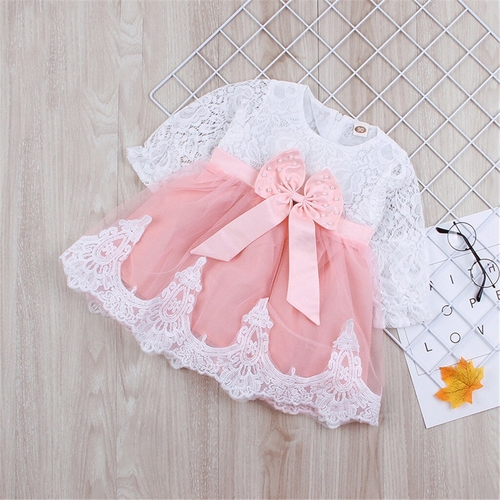 Pink Infant Baby Kids Girls Dress Party