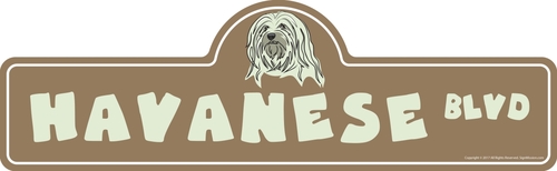 SignMission P-618 Havanese 6 x 18 in. Street Sign - Havanese Stoner