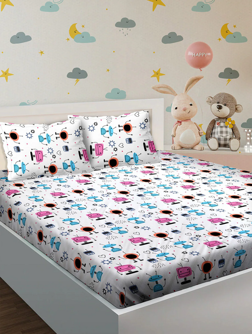 Robotic Design Print Premium Bed Sheet Sets