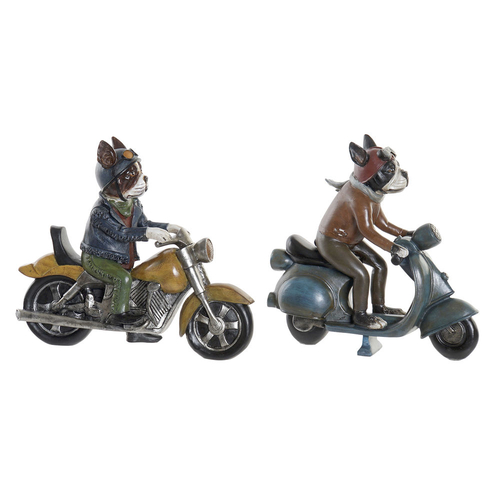 Decorative Figure DKD Home Decor 27 x 10 x 24 cm Red Blue Motorbike