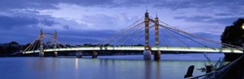 Panoramic Images PPI101633L Suspension bridge across a river  Thames R