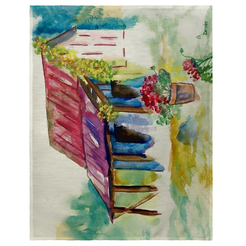 Betsy Drake PM054 14 x 18 in. Barn & Geraniums Place Mat - Set of 4