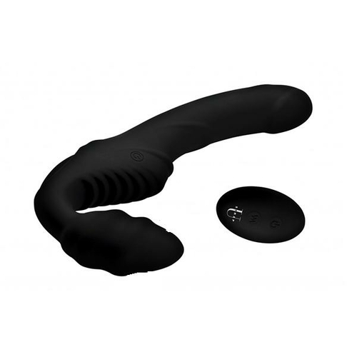 Pro Rider 9X Vibrating Silicone Strapless Strap On With Remote Control