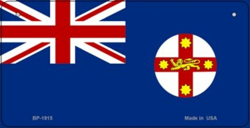 Smart Blonde BP-1915 3 x 6 in. South New Wales Flag Novelty Metal Bicy