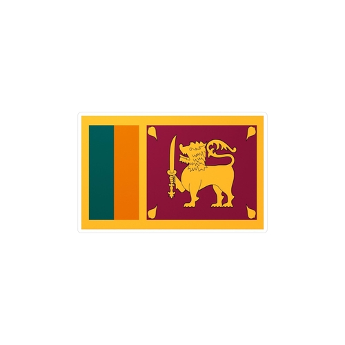 Autocollant Drapeau du Sri Lanka en plusieurs tailles