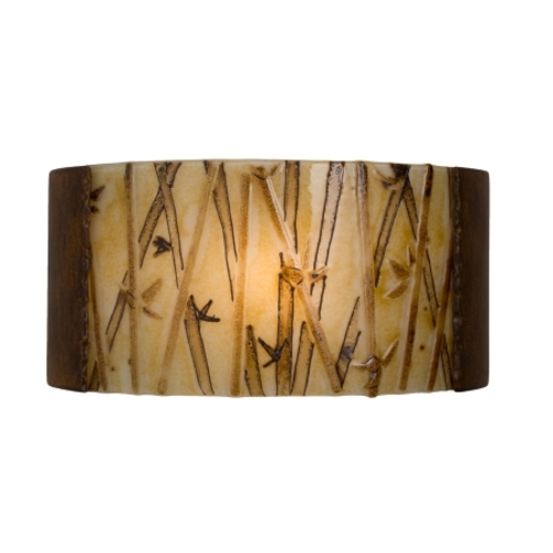 A19 RE105-BT-MCM reFusion Asia Wall Sconce Butternut and Multi Caramel