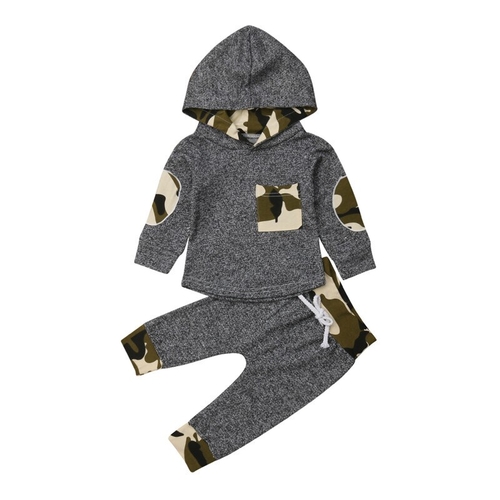 Active Toddler Autumn Clothes Baby Boy Camo Sets