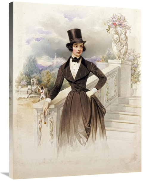 36 in. Lady in Riding Habit Art Print - Wilhelm Hau