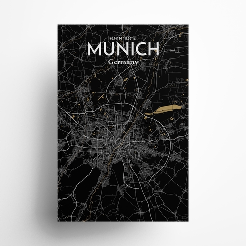 Munich City Map Poster