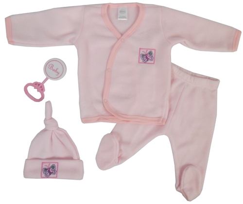 Bambini CS-510P-open Fleece Set, Pink - Fleece