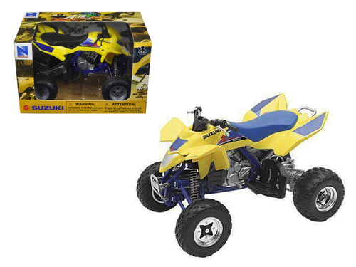 Suzuki Quad Racer R450 ATV Yellow and Blue 1/12 Diecast Model by New