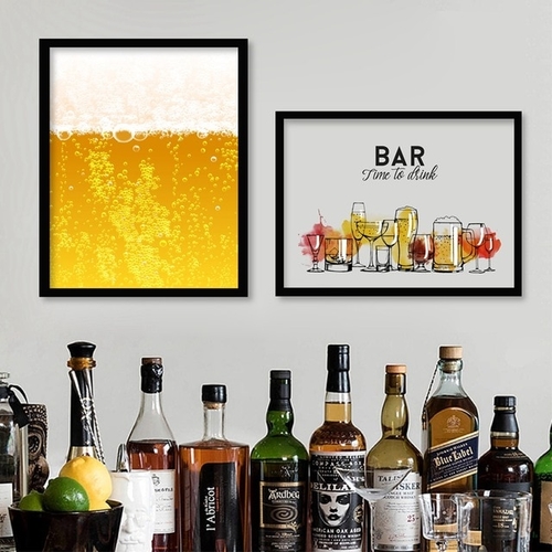 Time To Drink Bar Decor Canvas Art Print Poster,