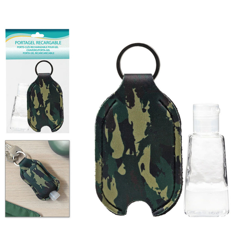 Keychain Hand Sanitiser Green Camouflage