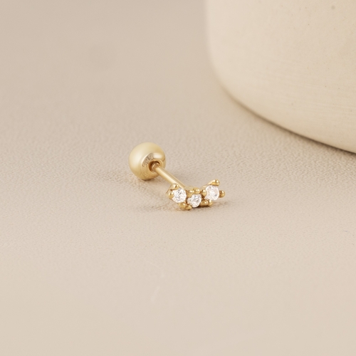 14K (58.5%) SOLID GOLD ETHELBERT PIERCING