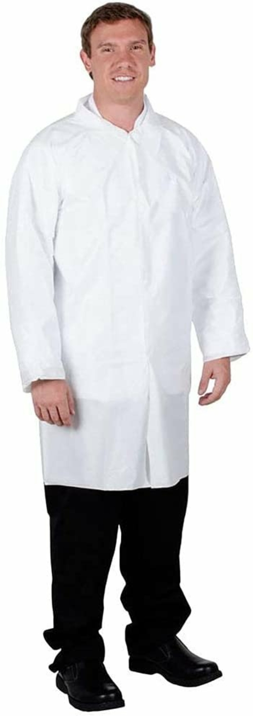 Pack of 25 White Lab Coats. S size. Left Breast Pocket, Right Hip