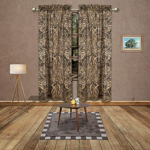 Max 5 Farmhouse Drapes - Camo Hunting Cabin Rustic Room Curtains