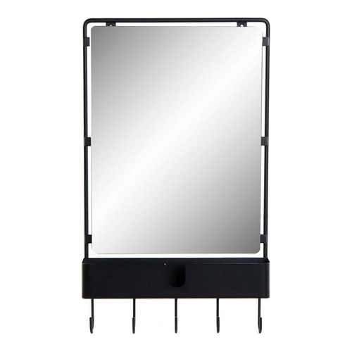 Wall mounted coat hanger DKD Home Decor Black Metal Loft 40 x 9 x 72