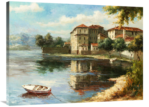 Global Gallery GCS-132441-3040-142 30 x 40 in. Coastal VIllage Art Pri