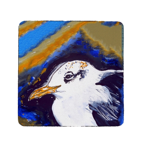 Betsy Drake CT295 Gull Portrait Left Coaster - Set of 4