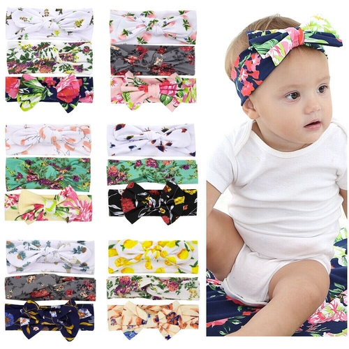 3pcs Elastic Newborn Baby Girls Boys Headband