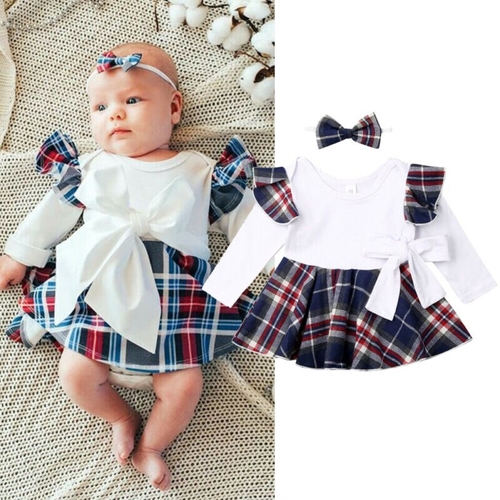 Pudcoco Autumn Christmas Dress Newborn kids Baby