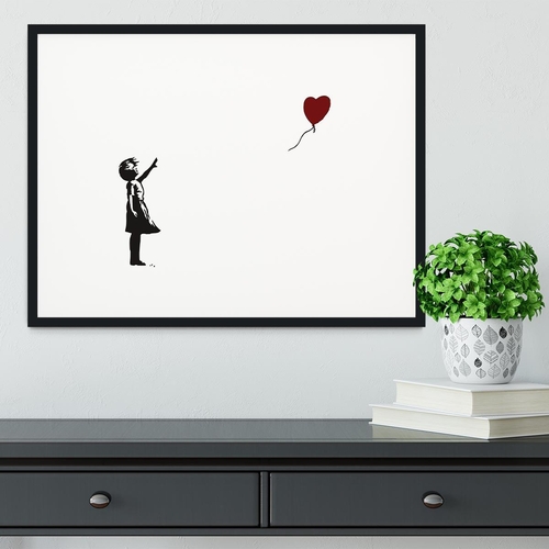 Banksy Balloon Heart Girl Framed Print