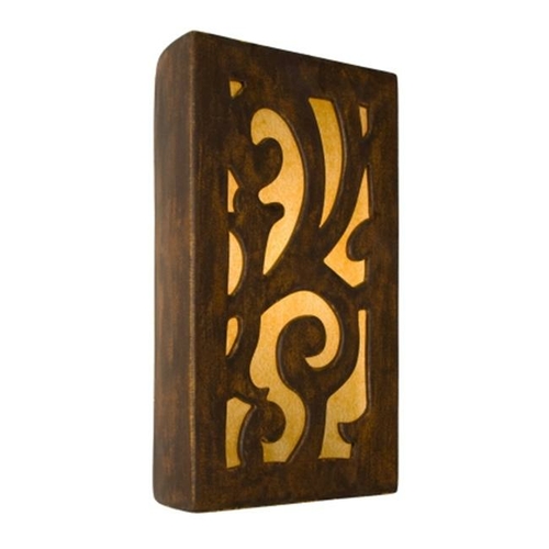 A19 RE112-BT-AB reFusion Cathedral Wall Sconce Butternut and Amber
