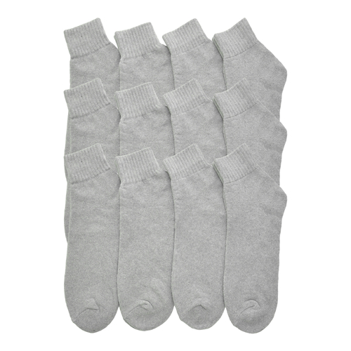 Adult Ankle Socks - Grey, L/XL