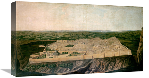 Global Gallery GCS-267514-22-142 22 in. A Panoramic View of Jerusalem 