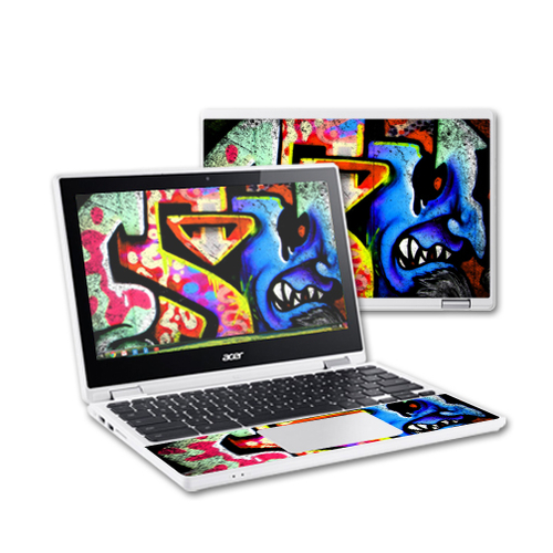 MightySkins ACCR11-Loud Graffiti Skin Decal Wrap for Acer Chromebook R