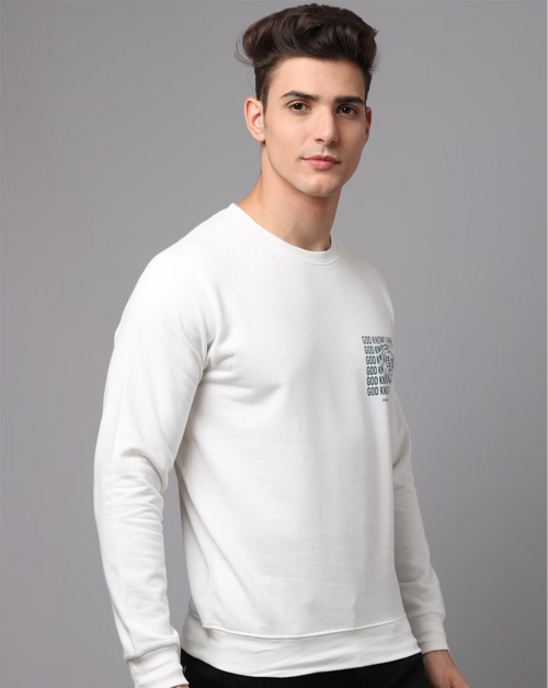 Graphic Print Round-Neck Sweatshirt