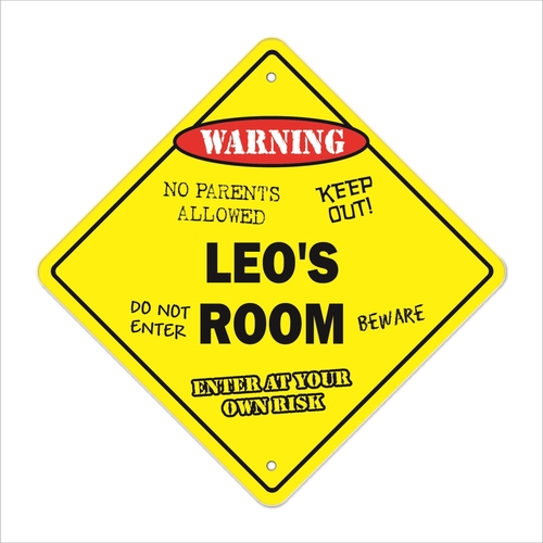 SignMission X-Leos Room 12 x 12 in. Leos Room Crossing Zone Xing Sign