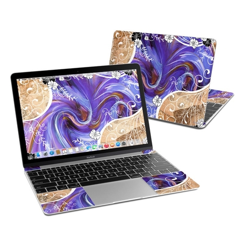 DecalGirl MB12-PURWAVE MacBook 12 in. Skin - Purple Waves