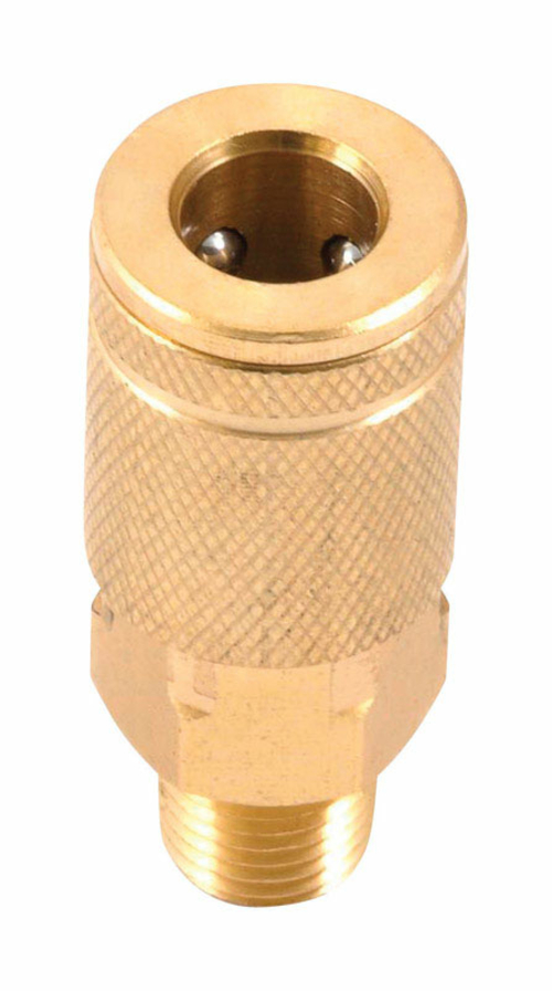 Forney Industries 1900141 Tru-Flate Brass Air Coupler, 0.25 in. Ma