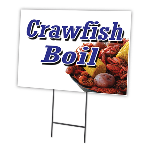 SignMission C-1216-DS-Crawfish Boil 12 x 16 in. Crawfish Boil Yard Sig