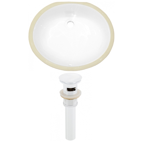 American Imaginations AI-24878 18.25 in. CSA Oval Undermount Sink Set&