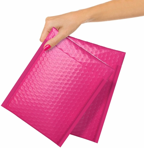 Poly Bubble Mailers 6" x 9", Pack of 10 Pink Padded Shipping Envelopes