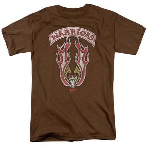 Trevco Warriors-Emblem Short Sleeve Adult 18-1 Tee, Coffee - 2X