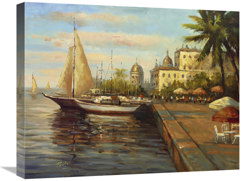 Global Gallery GCS-126679-1824-142 18 x 24 in. Santo Domingo Harbor Ar